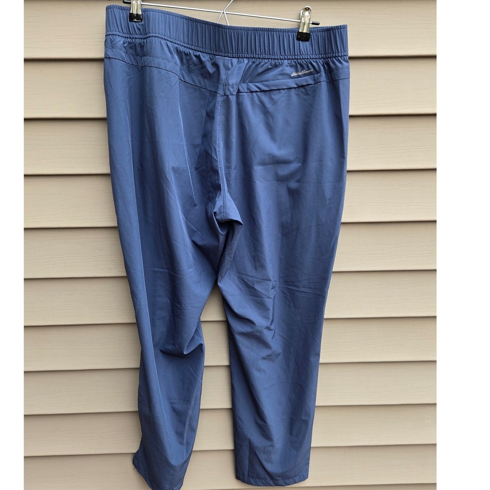 Eddie Bauer Womens Blue Ankle Hiking Pants Size L Elastic Waist